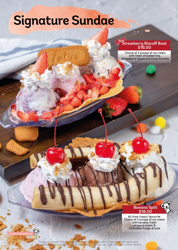 Gelare Strawberry Biscoff Boat and Banana Split